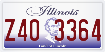 IL license plate Z403364