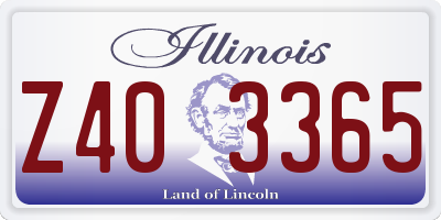 IL license plate Z403365