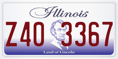 IL license plate Z403367