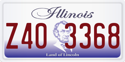 IL license plate Z403368
