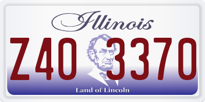 IL license plate Z403370