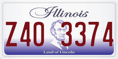 IL license plate Z403374