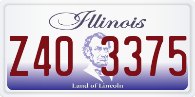 IL license plate Z403375