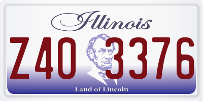 IL license plate Z403376