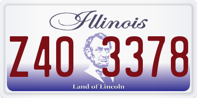 IL license plate Z403378