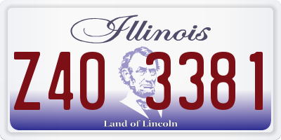 IL license plate Z403381
