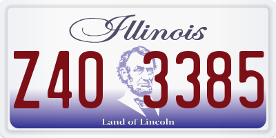 IL license plate Z403385