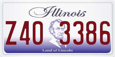 IL license plate Z403386