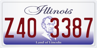 IL license plate Z403387