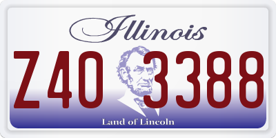 IL license plate Z403388