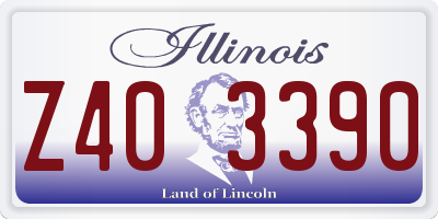 IL license plate Z403390