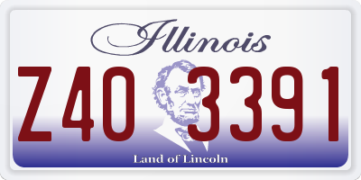 IL license plate Z403391