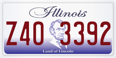 IL license plate Z403392