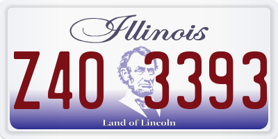 IL license plate Z403393