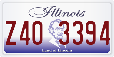 IL license plate Z403394