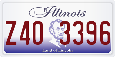 IL license plate Z403396