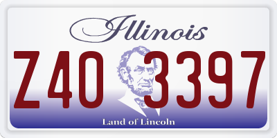 IL license plate Z403397