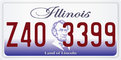 IL license plate Z403399