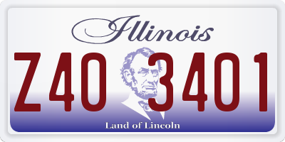 IL license plate Z403401