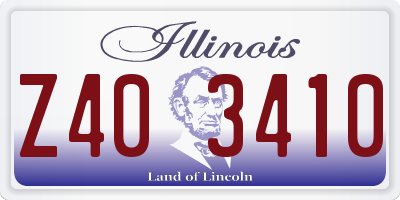 IL license plate Z403410