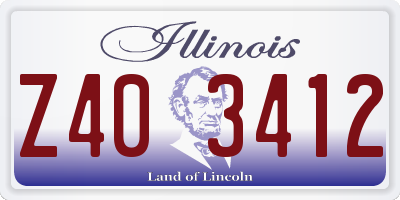 IL license plate Z403412