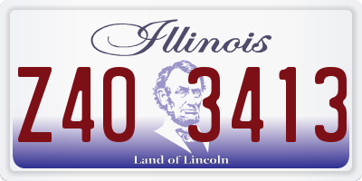 IL license plate Z403413