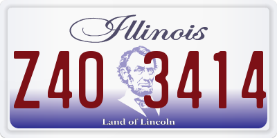 IL license plate Z403414