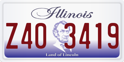 IL license plate Z403419