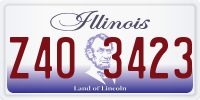 IL license plate Z403423
