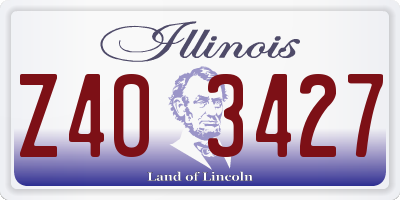 IL license plate Z403427