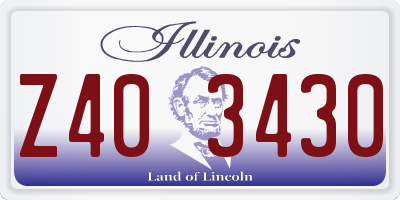 IL license plate Z403430