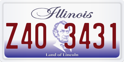 IL license plate Z403431