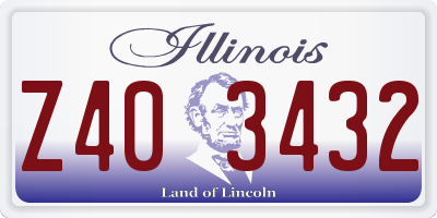 IL license plate Z403432