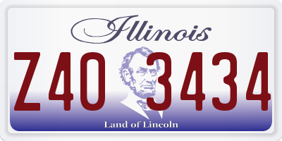 IL license plate Z403434