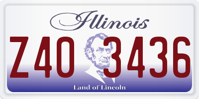 IL license plate Z403436