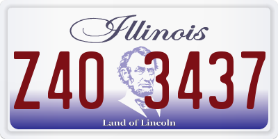 IL license plate Z403437