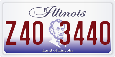 IL license plate Z403440