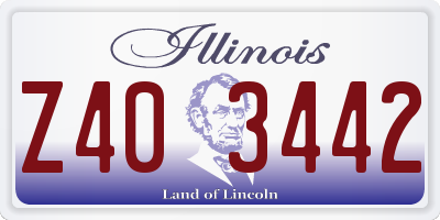 IL license plate Z403442