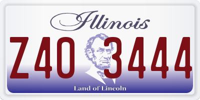 IL license plate Z403444