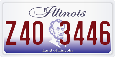 IL license plate Z403446