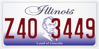 IL license plate Z403449