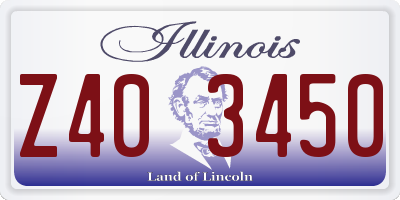 IL license plate Z403450