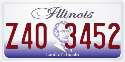 IL license plate Z403452