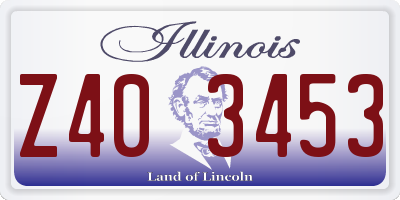 IL license plate Z403453