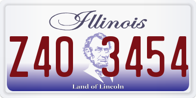 IL license plate Z403454