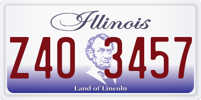 IL license plate Z403457
