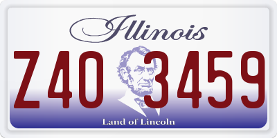 IL license plate Z403459