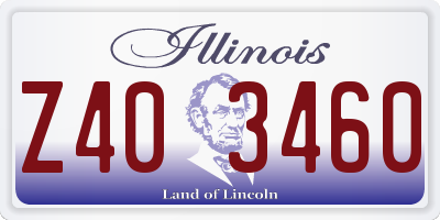 IL license plate Z403460