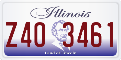 IL license plate Z403461