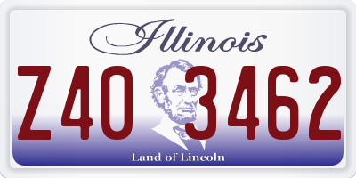 IL license plate Z403462